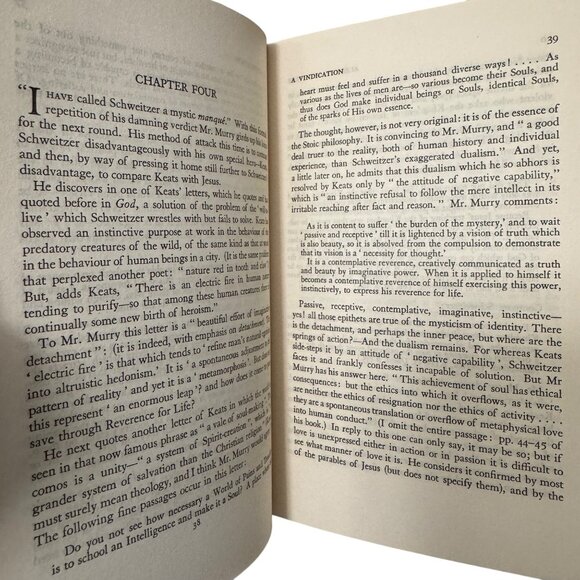 Albert Schweitzer A Vindication George Seaver HC 1950 First Edition James Clark - Picture 10 of 16